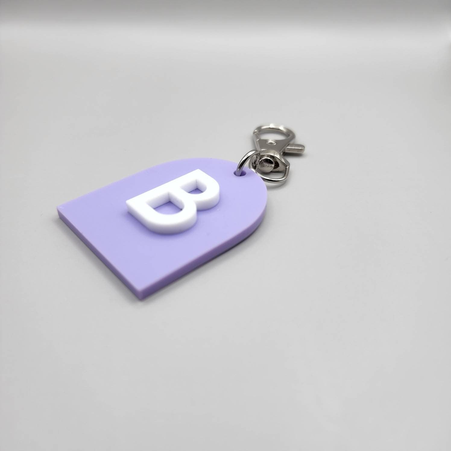 Personalized Initial Acrylic Pastel Keyring - Back To School Bag Tag