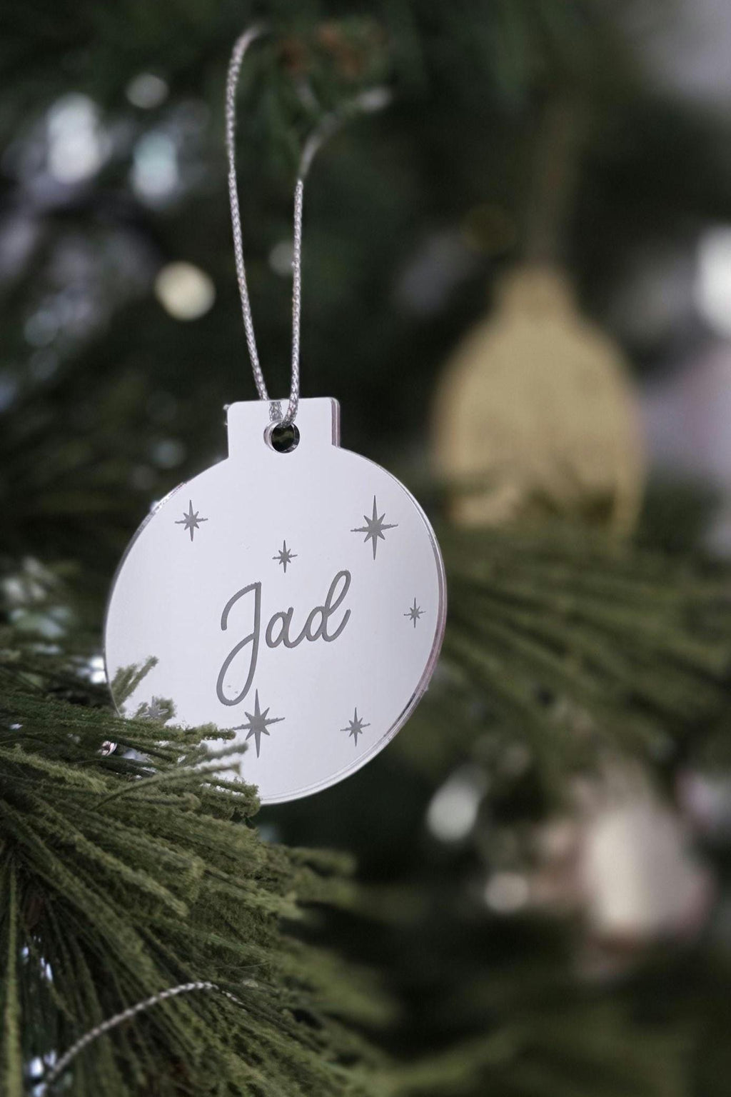 Personalised Mirror Acrylic Christmas Tree Ornament