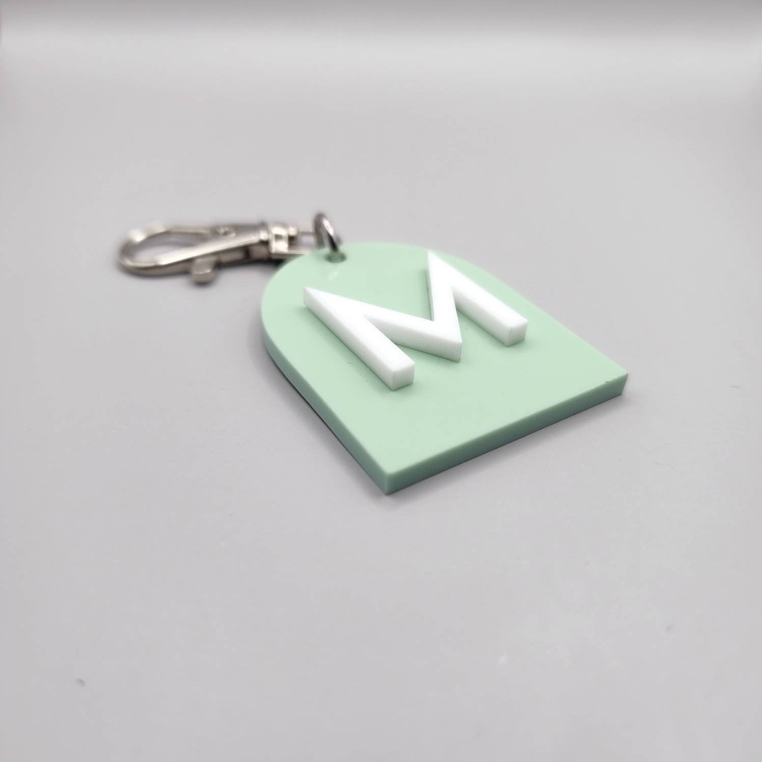 Personalized Initial Acrylic Pastel Keyring - Back To School Bag Tag