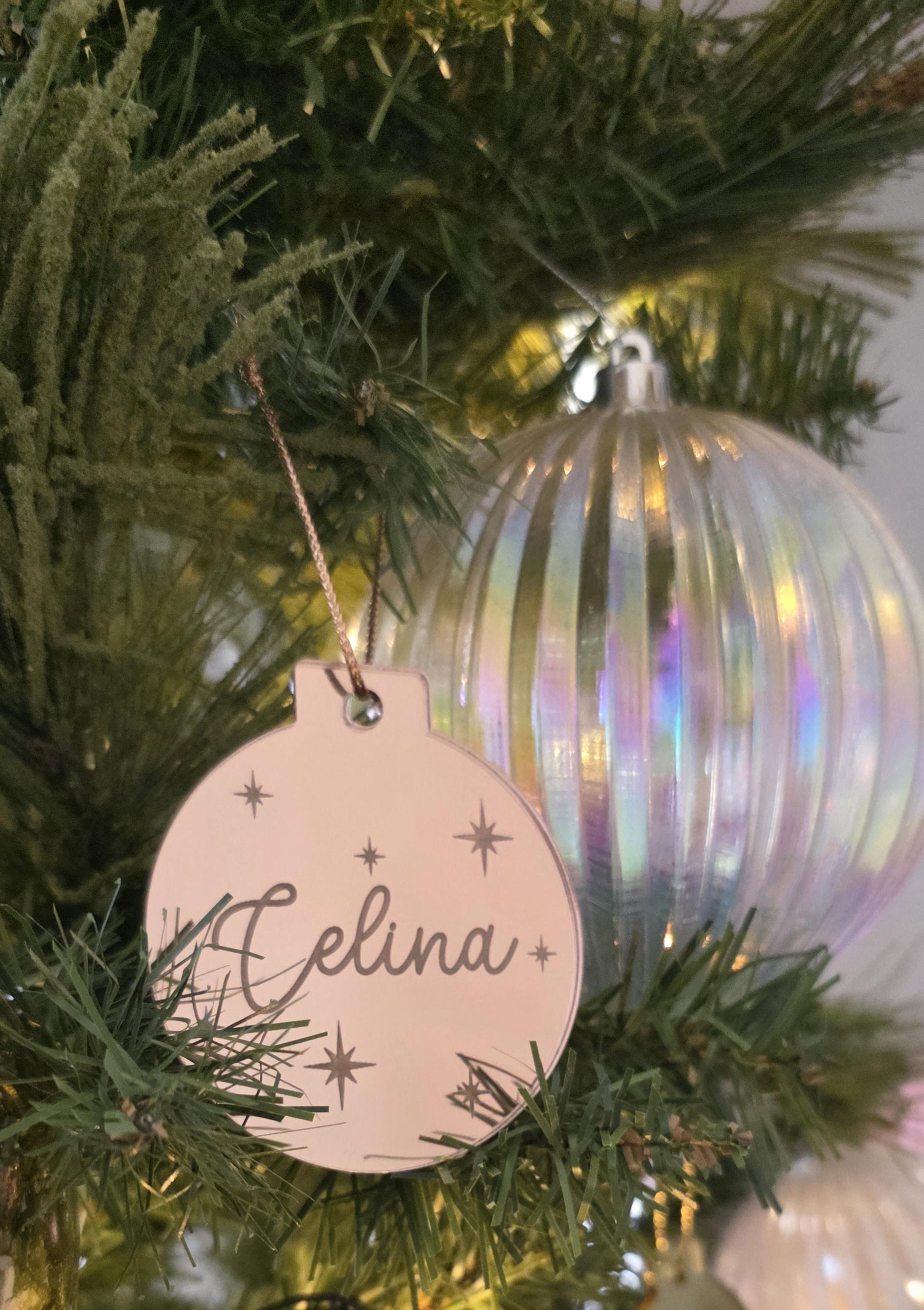 Personalised Mirror Acrylic Christmas Tree Ornament