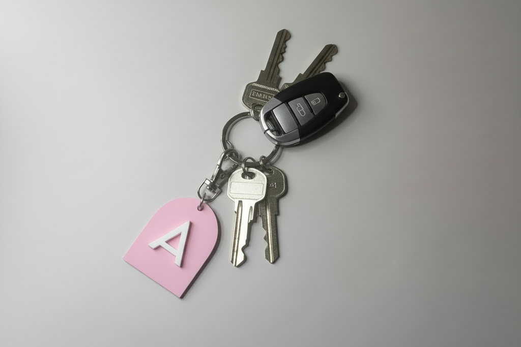 Personalized Initial Acrylic Pastel Keyring - Back To School Bag Tag