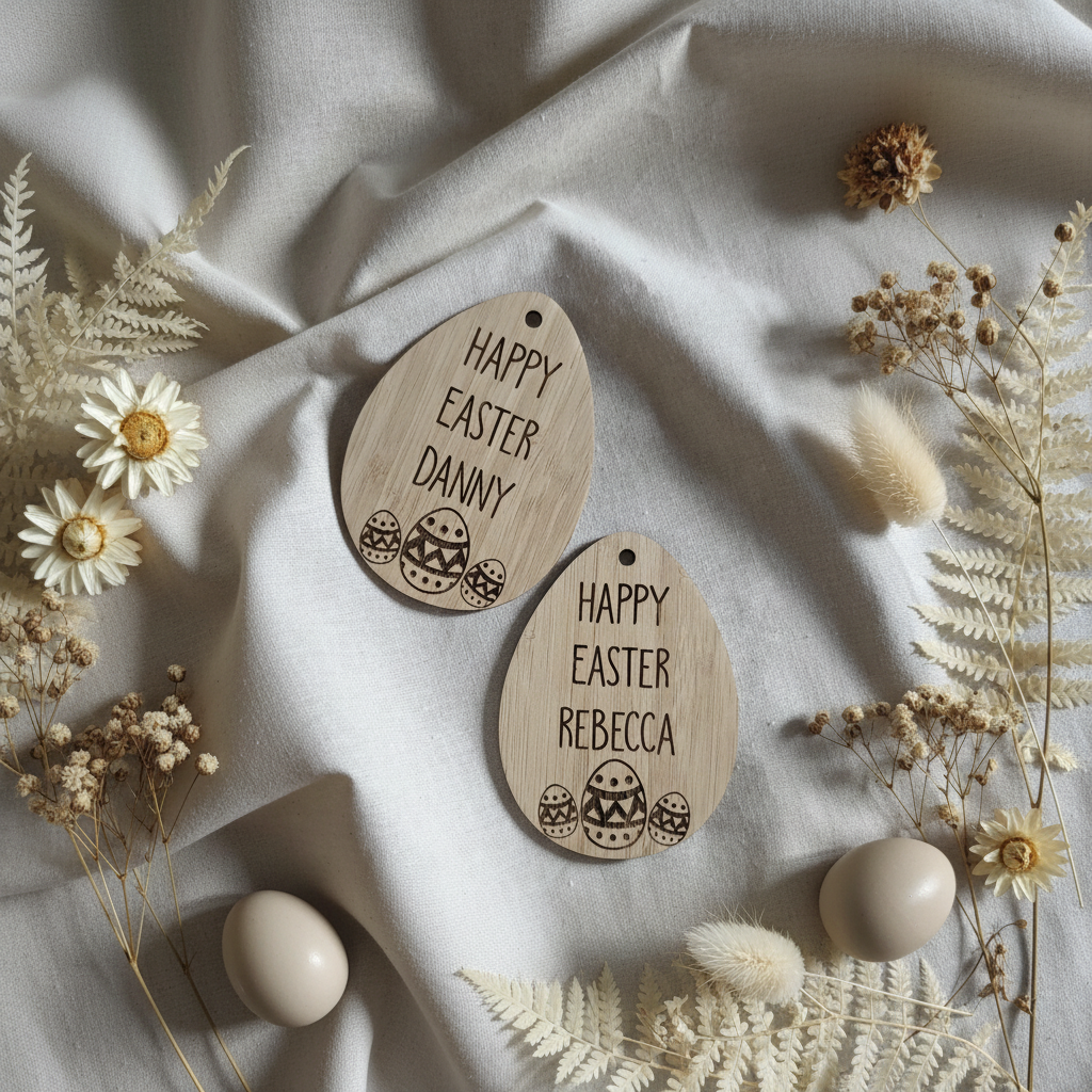 Personalised Easter Bamboo Gift Tags