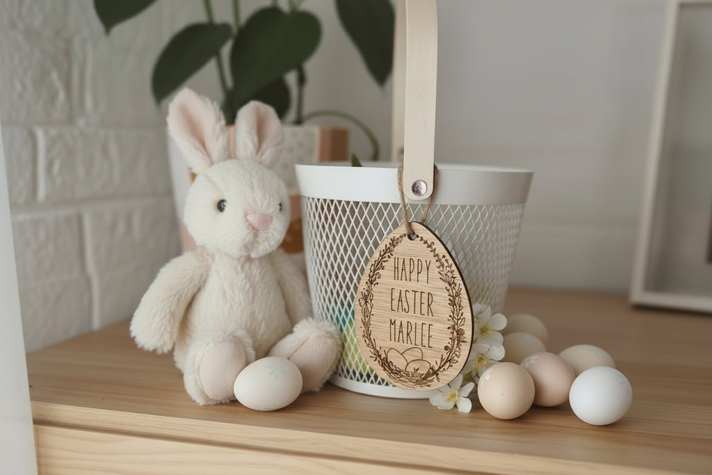 Personalised Wooden/Bamboo Easter Gift Tag