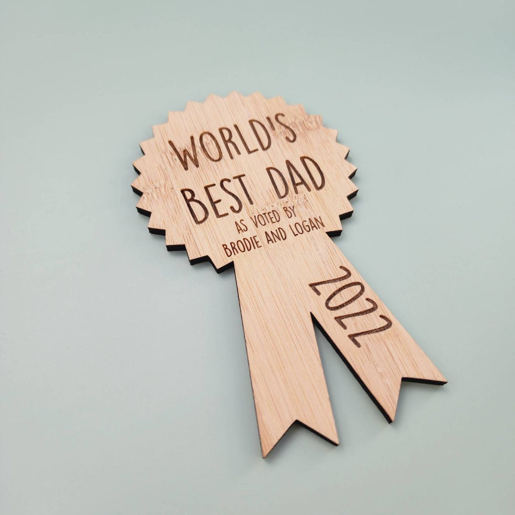 Personalized Bamboo "World's Best" Award Magnet