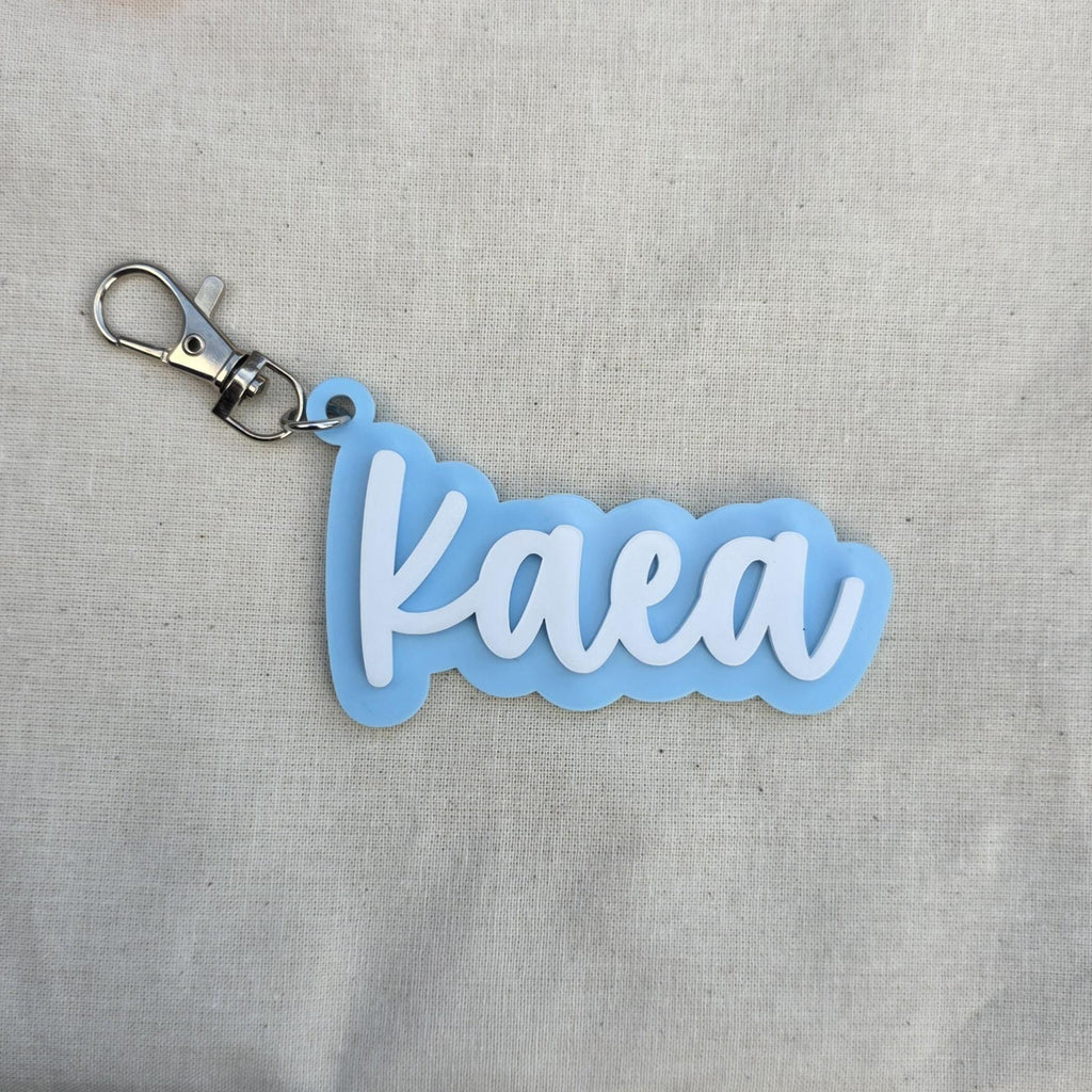 Personalised Name Keyring | Back to School Bag Tag | Custom Kids Backpack Keychain