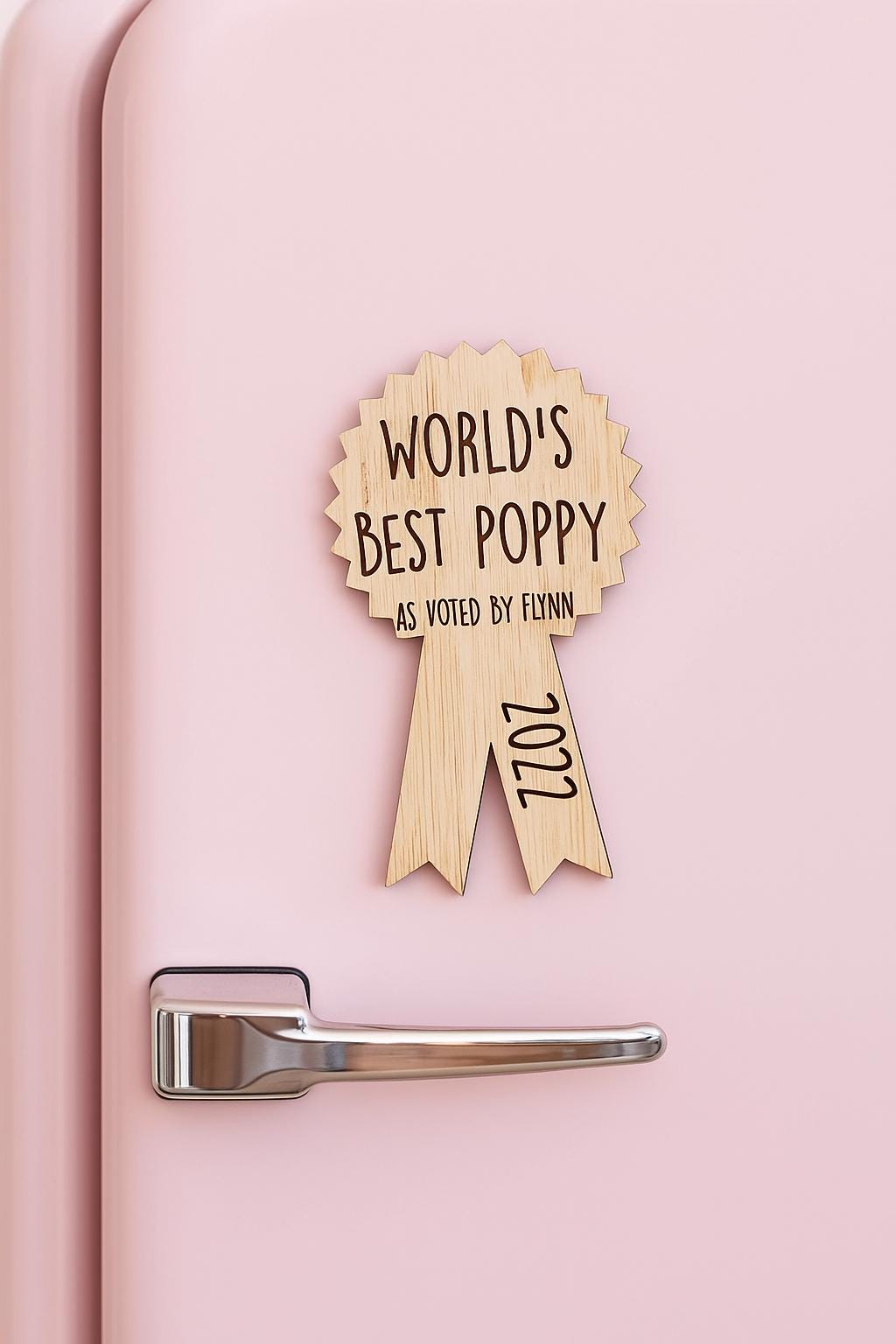 Personalized Bamboo "World's Best" Award Magnet