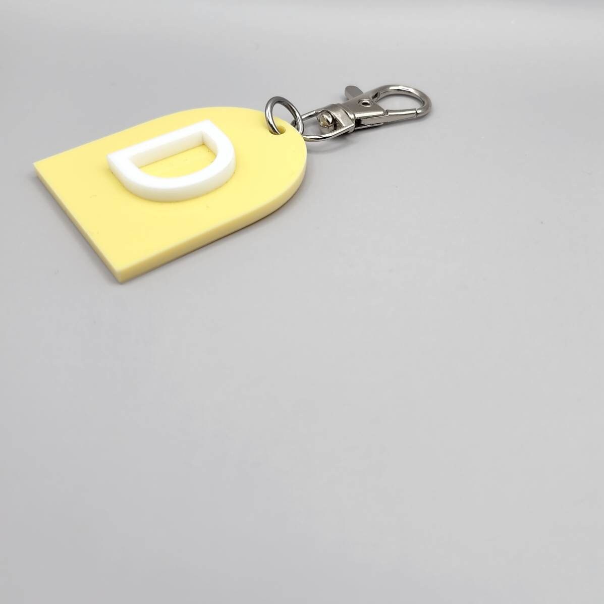 Personalized Initial Acrylic Pastel Keyring - Back To School Bag Tag