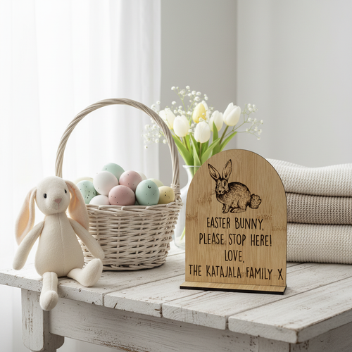 Easter Bunny Please Stop Here - Cute & Neutral