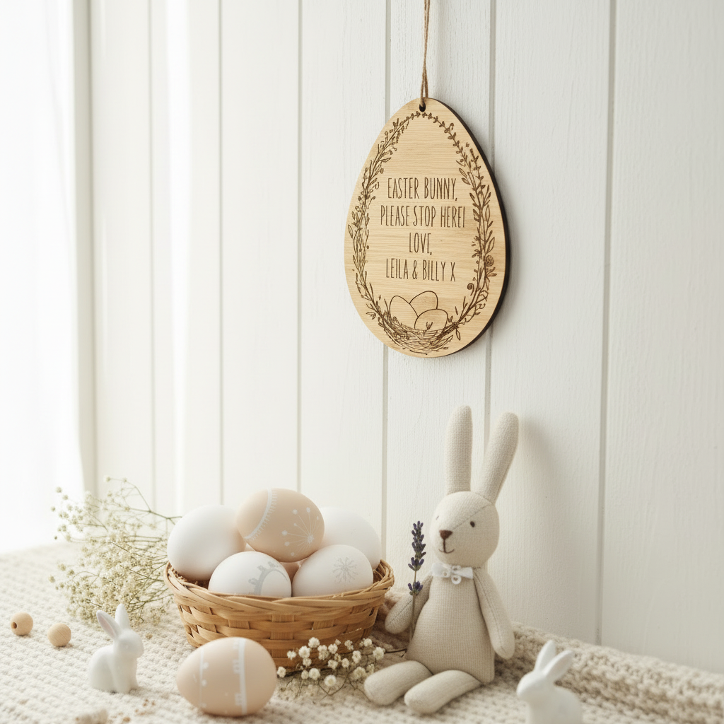 Easter Bunny Sign - Close-Up