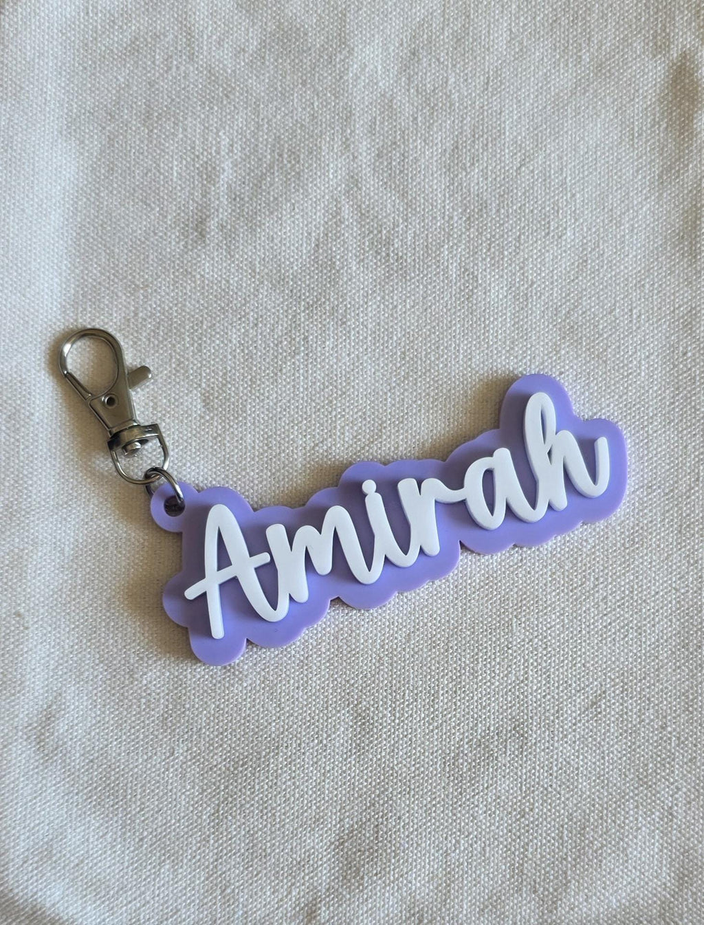Personalised Name Keyring | Back to School Bag Tag | Custom Kids Backpack Keychain