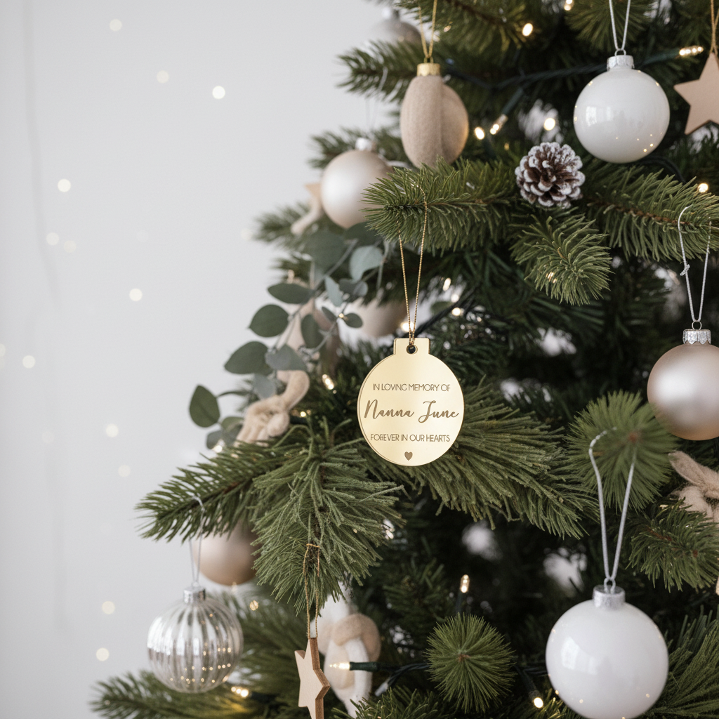 Memorial Ornament - Festive Neutral