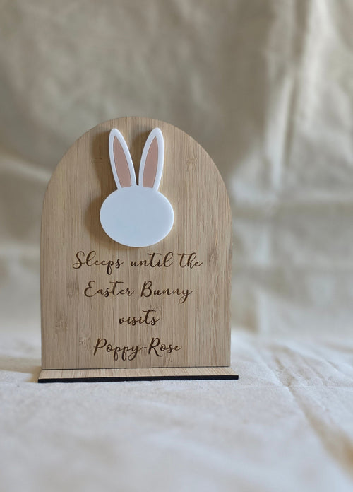 Personalised Bamboo Easter Bunny Countdown - Whiteboard